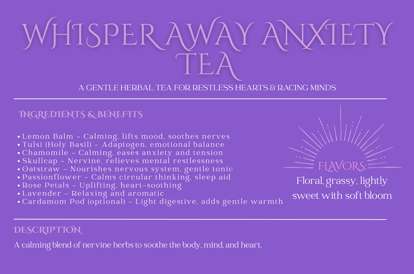 Whisper Away Anxiety Tea