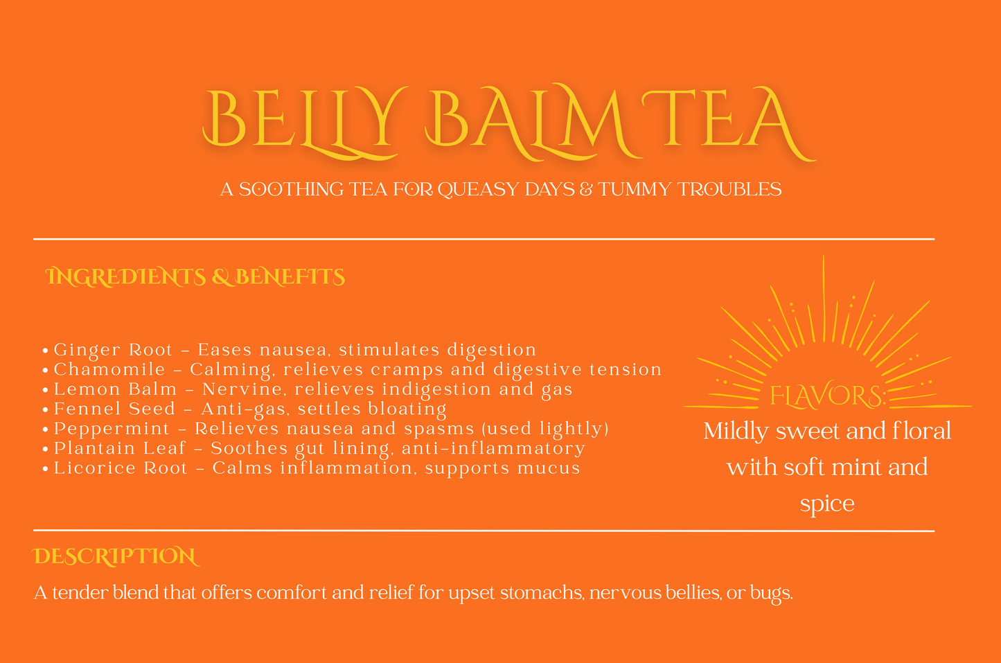 Belly Balm Tea